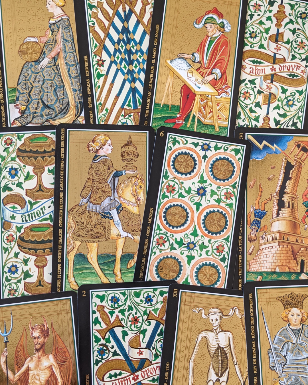 VISCONTI TAROT. LUXURY GOLD IMPRESSIONS